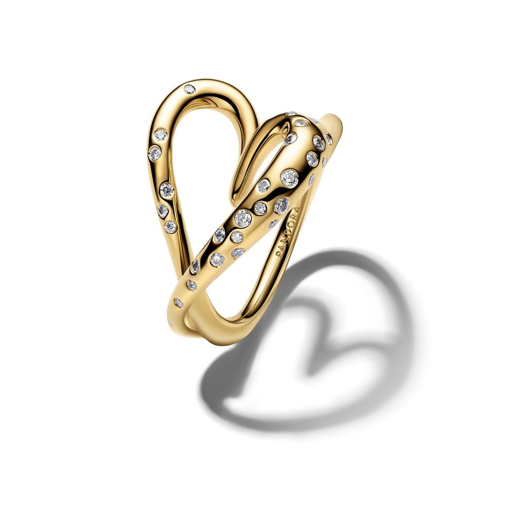 Essence Organically Shaped Stone-Set Heart Ring