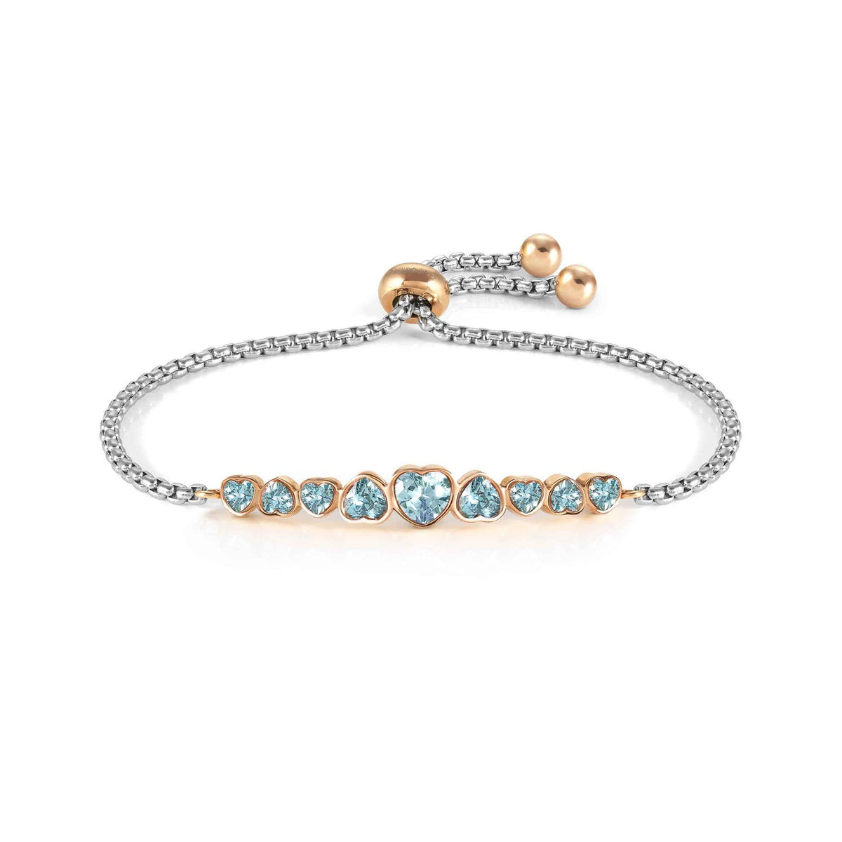 Milleluci Turquoise Blue Heart Bar Bracelet