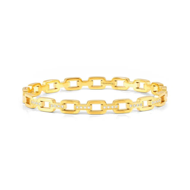 Pretty Bangles Bracelet in Steel with CZ