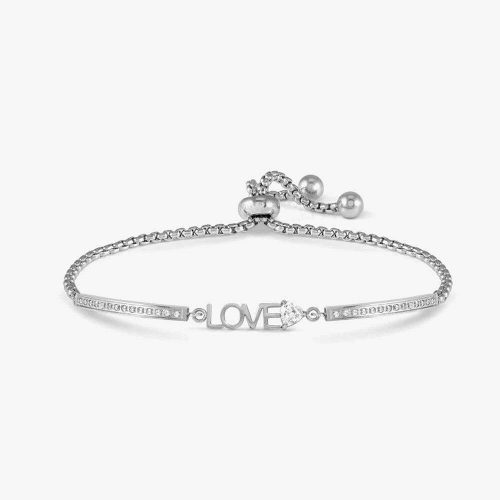 Milleluci Stainless Steel & Zirconia Love Bracelet