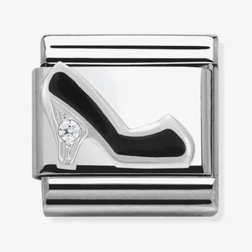Silver black stiletto