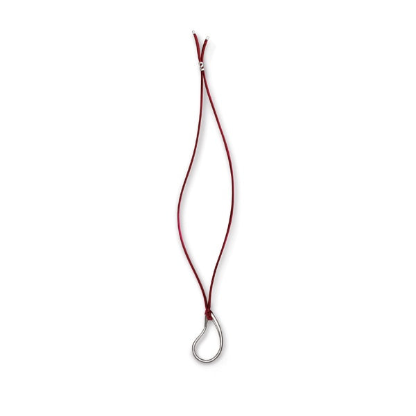 Silk Teardrop Scarlet Red Necklace