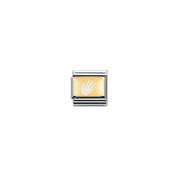 Gold Black Hand Charm