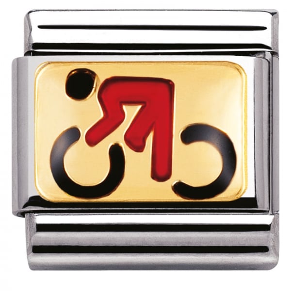 Gold Cyclist Charm