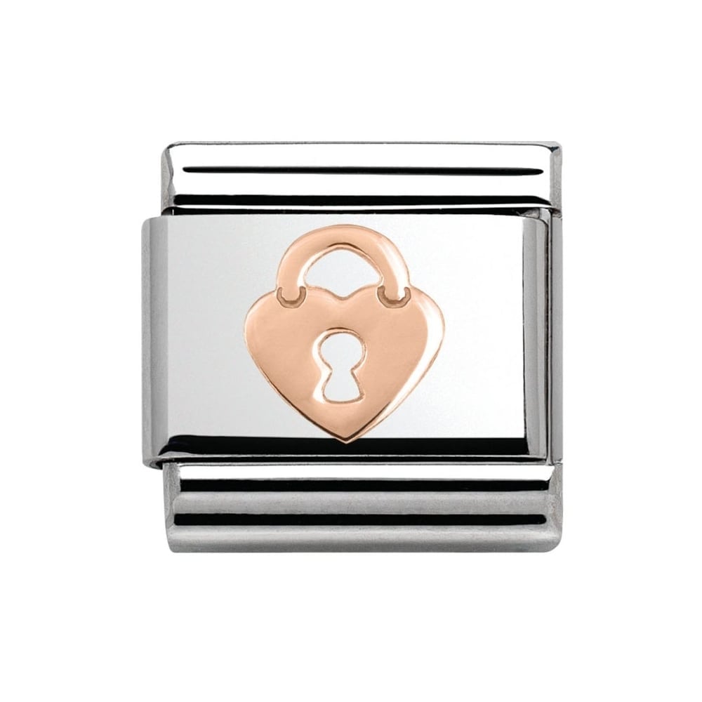 Classic Rose Gold Heart Lock Charm