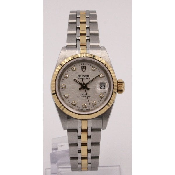 Ladies Bi-Metal Princess Date Watch.