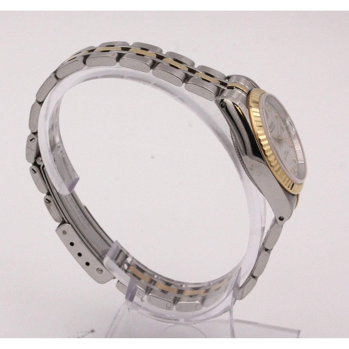 Ladies Bi-Metal Princess Date Watch.