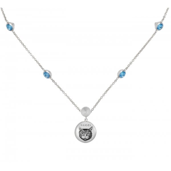 Blind For Love Silver And Blue Necklace YBB502170001