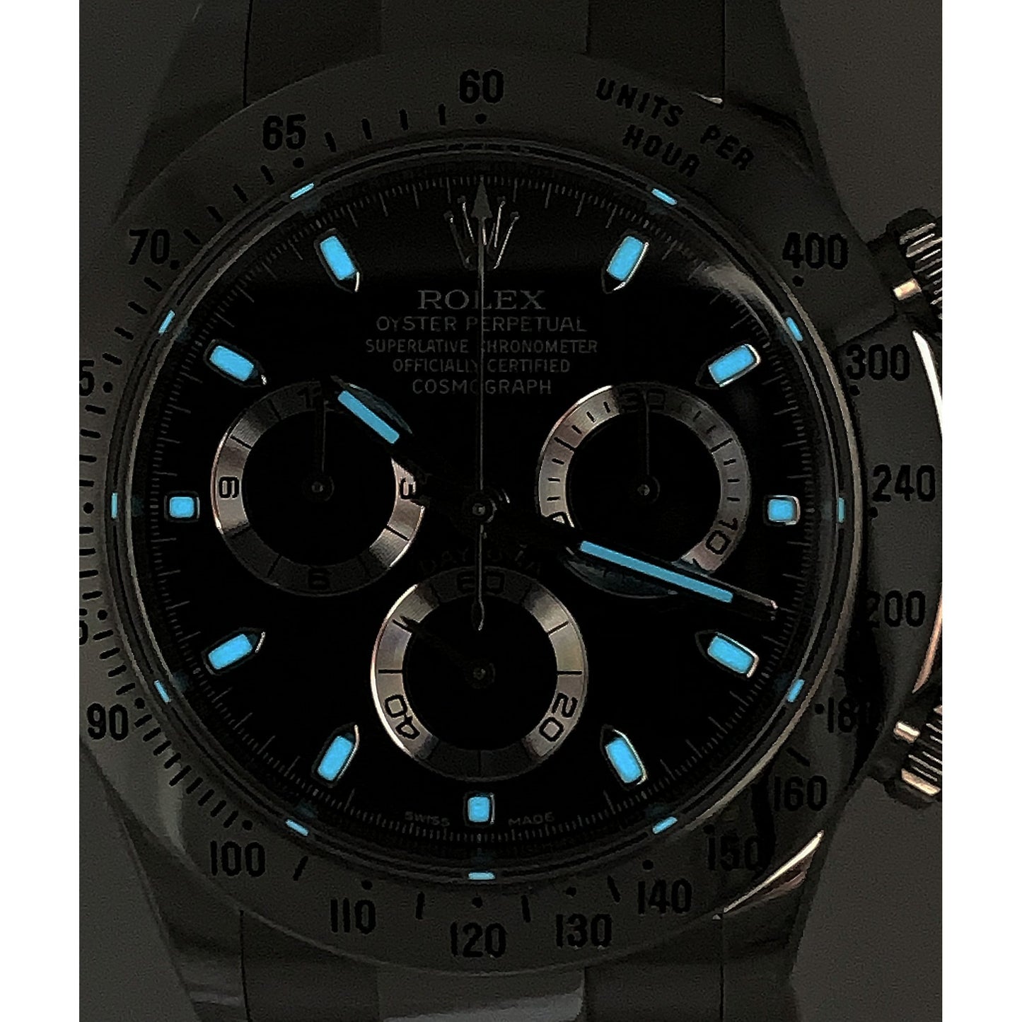 Men's Stainless Steel Daytona Chromalight Markers Watch. 116520