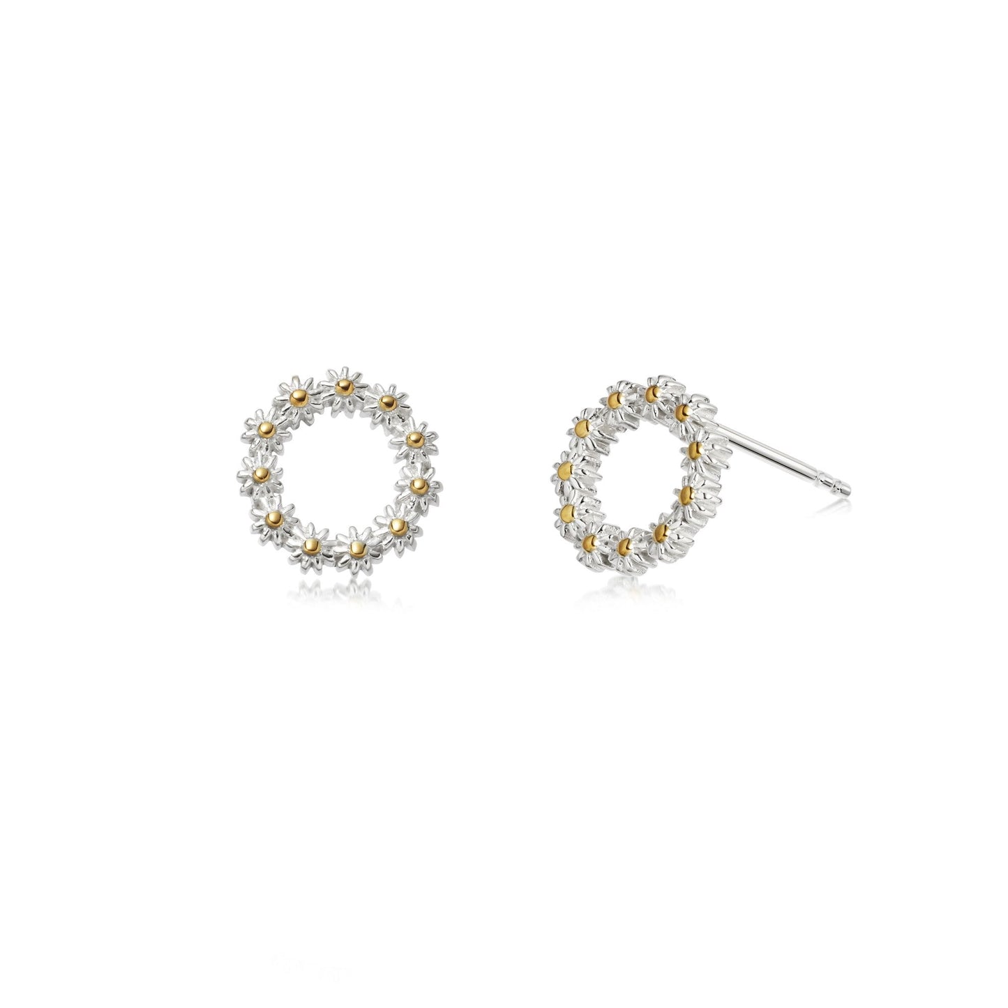 Iota Daisy Circle Earrings