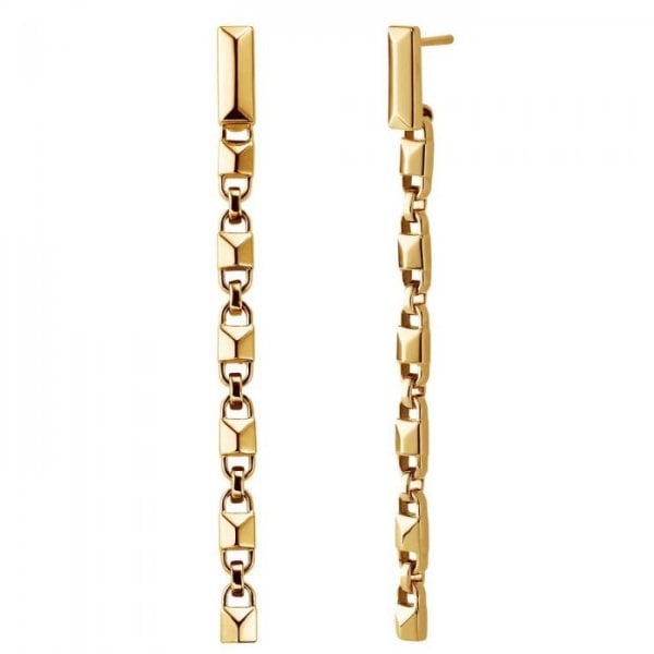 Mercer Link 14ct Gold Plated Drop Earrings