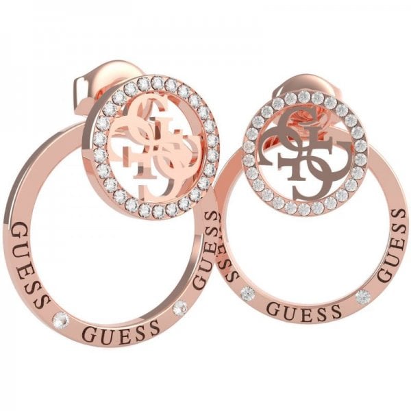 Women's Rose Gold Tone Equilibre Stud Earrings
