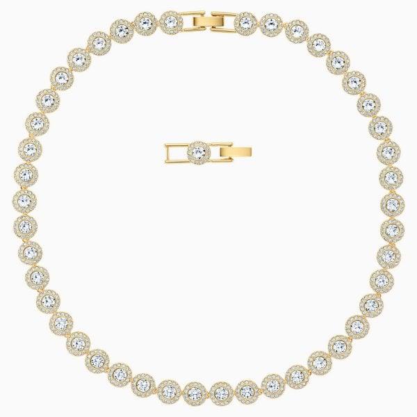 Angelic Necklace - White, Gold-tone plated