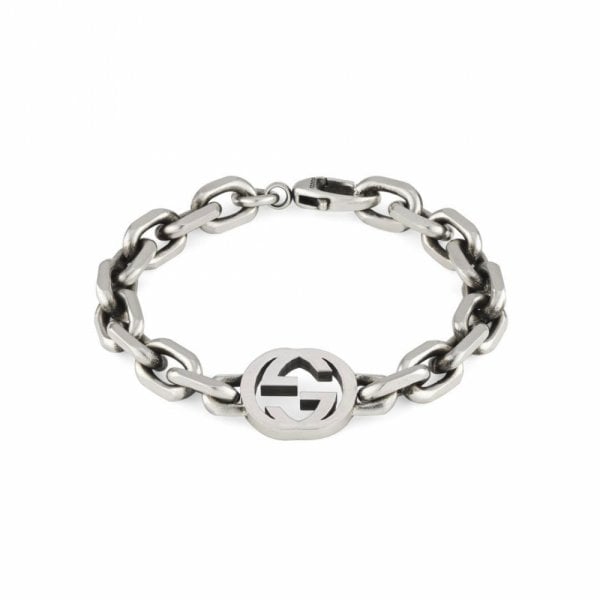 Gucci Interlocking G Sterling Chain Bracelet 18cm