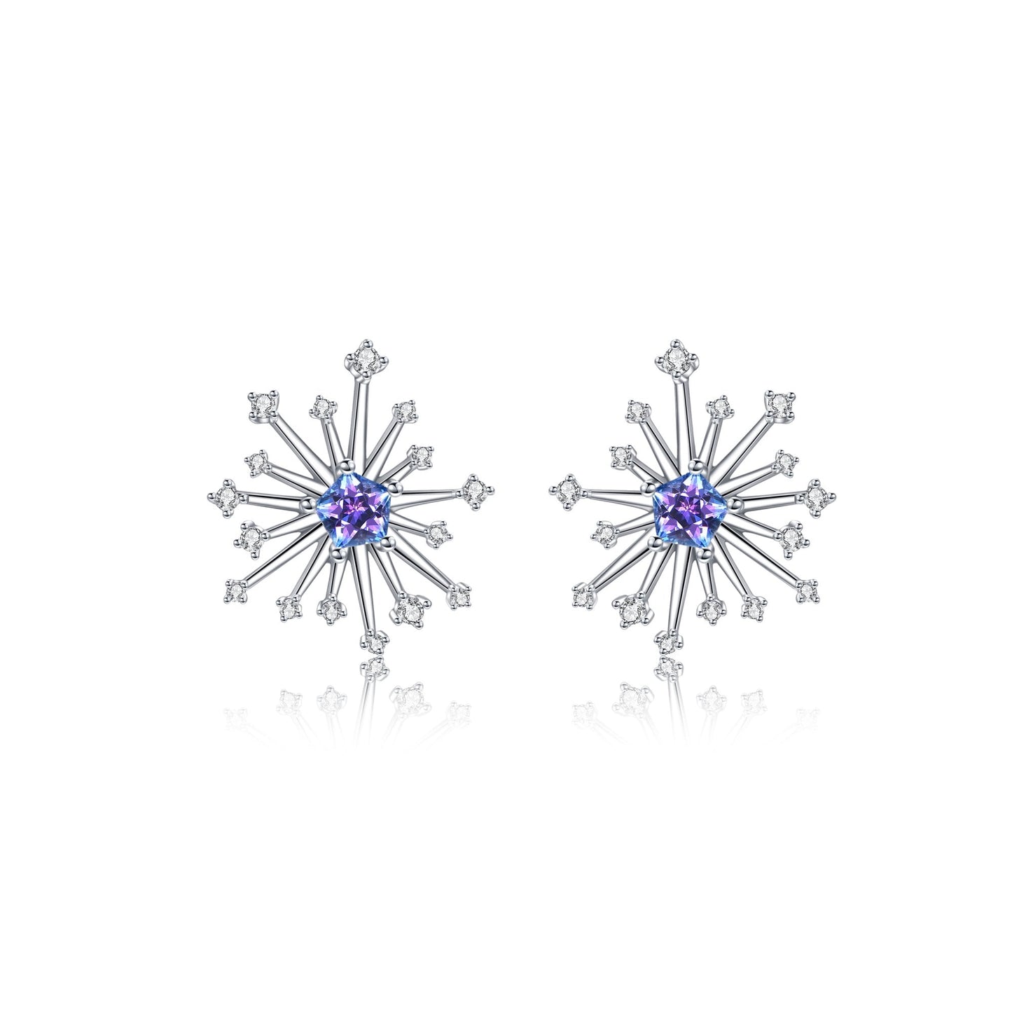 Carpe Diem Silver Sparkler Stud Earrings