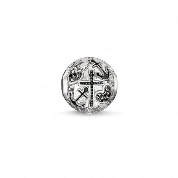 Thomas Sabo Black Hope Faith and Love Bead