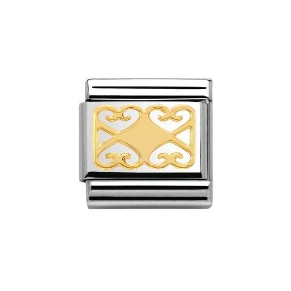 Classic Gold Elegance Four Hearts Charm