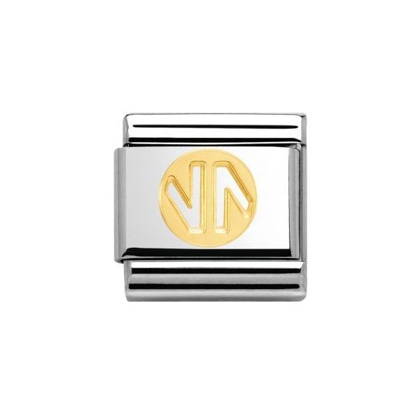 Gold Logo NN Charm
