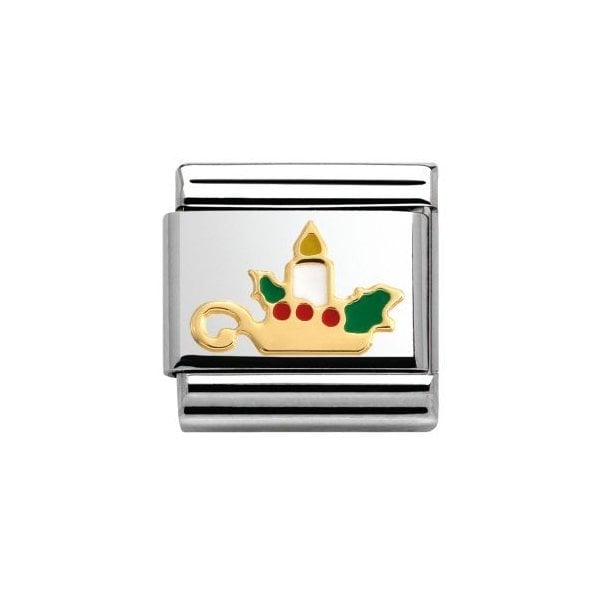 Gold Classic Christmas Candle Charm