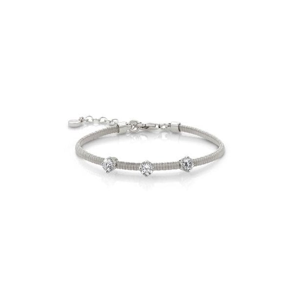 Sterling Silver with White Sto