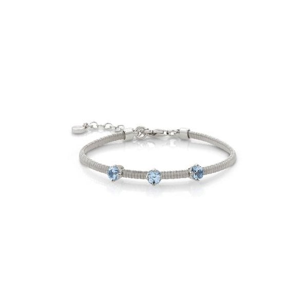 Sterling Silver with Light Blu