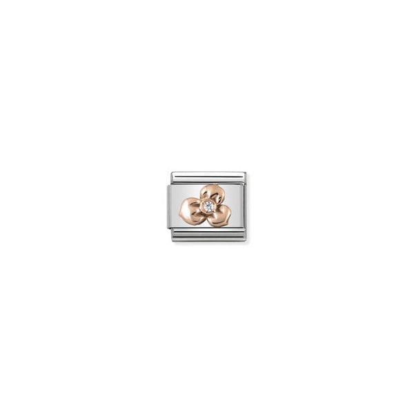 Classic Rose Gold Flower Charm