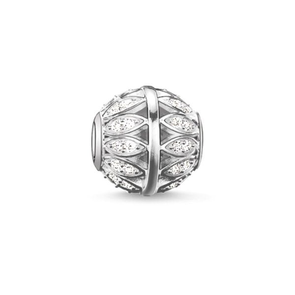 THOMAS SABO Silver Cubic Zirconia Leaves Bead