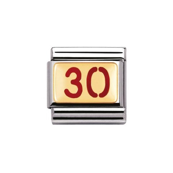 Gold and Red 30 Charm