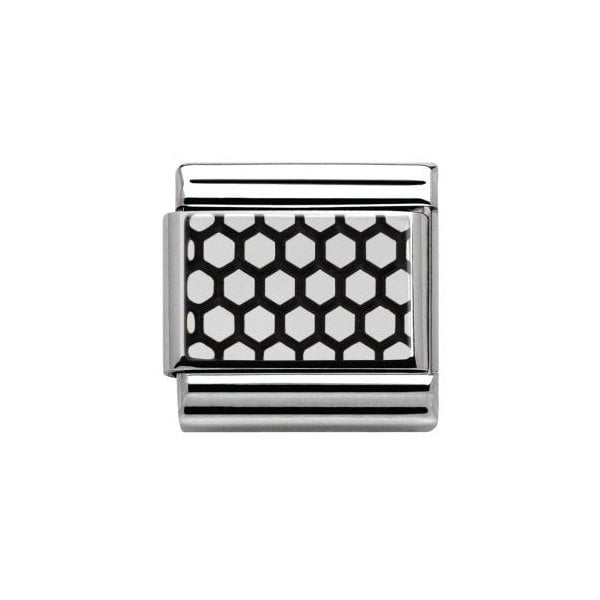 Silver Oxidised Lace Design Charm