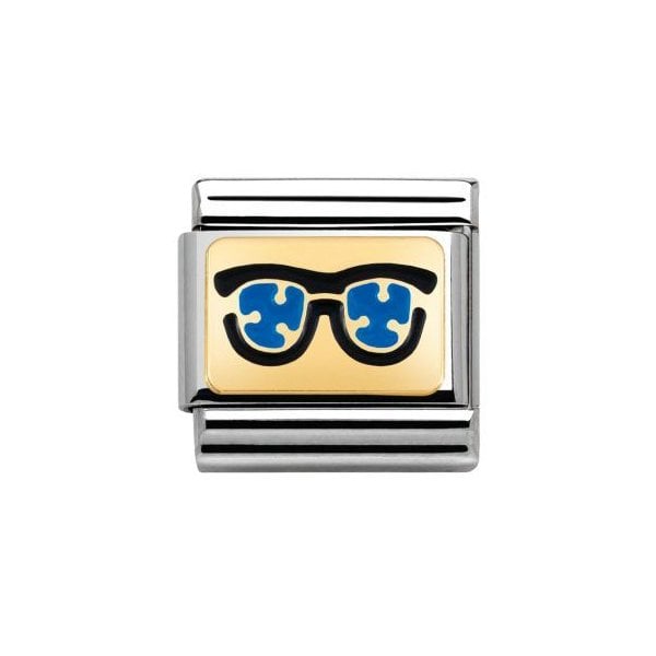 Gold and Blue Sunglasses Charm
