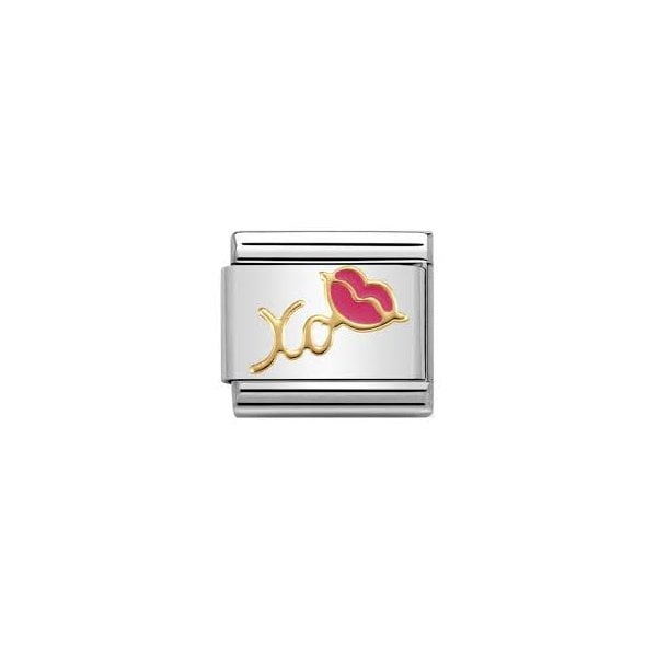 Pink XO with Lips Charm