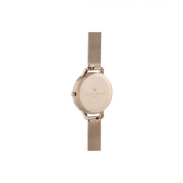 OB Demi White Dial Rose Gold Watch