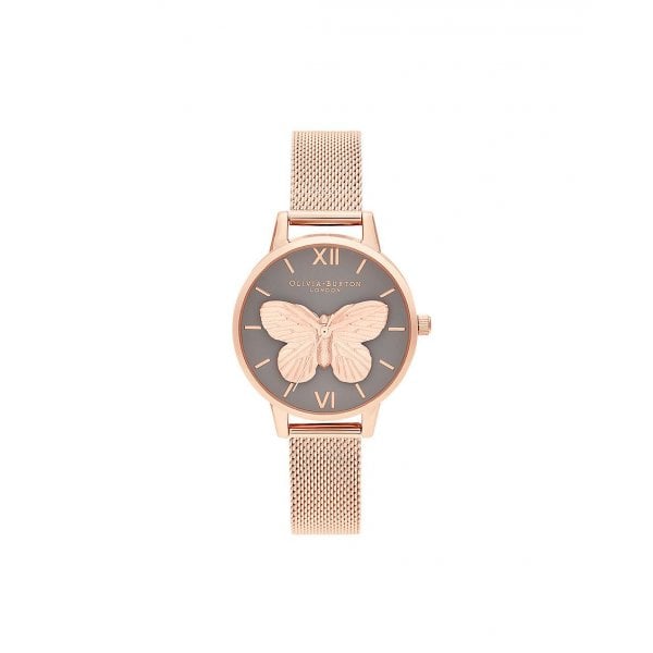3D Butterfly Rose Gold Watch