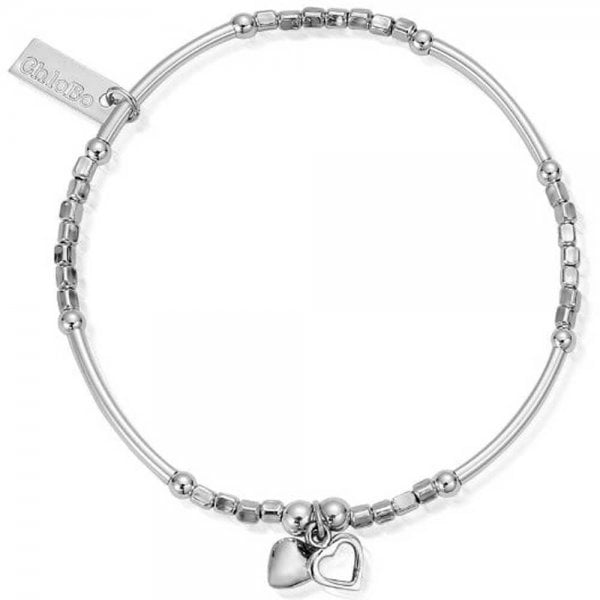 Mini Noodle Cube Double Heart Bracelet