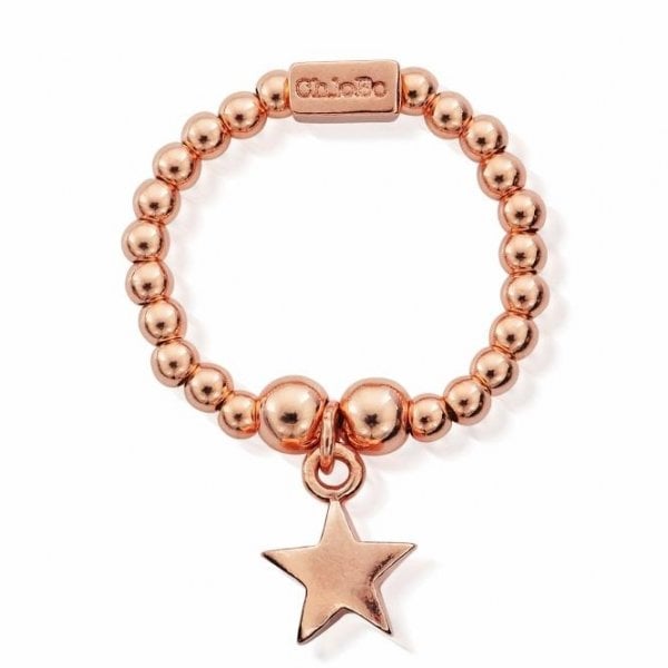 ChloBo Mini Rose Gold Star Ring