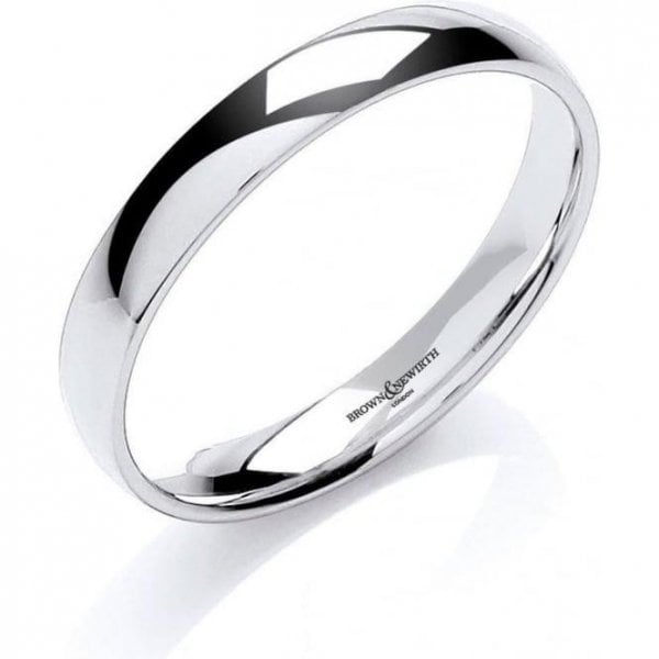 White Gold 3mm Ring