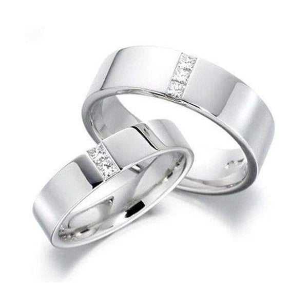 Palladium Diamond 6.5mm Ring