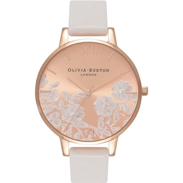 OB Lace Detail Rose Gold & Blush Watch