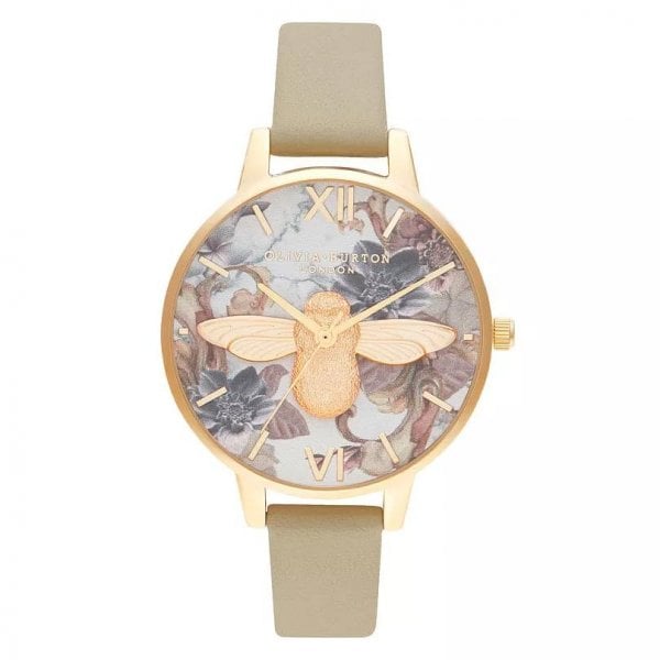 OB Marble Florals Demi 3D Bee Sand & Gold Watch