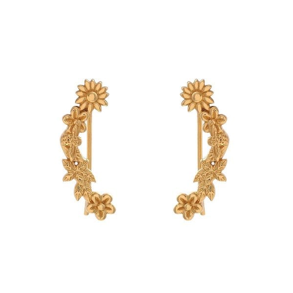 OB Bee Blooms Crawler Gold Earrings