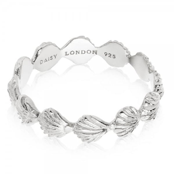 M SLV Isla Clam Stacking RIng