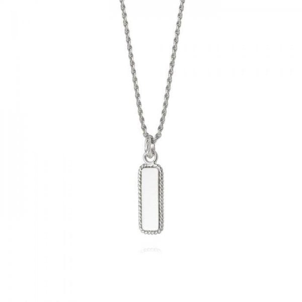 Stacked Sterling Silver Rope Pendant
