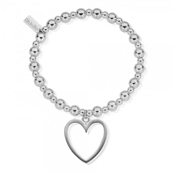 Mini Small Ball Open Heart Bracelet