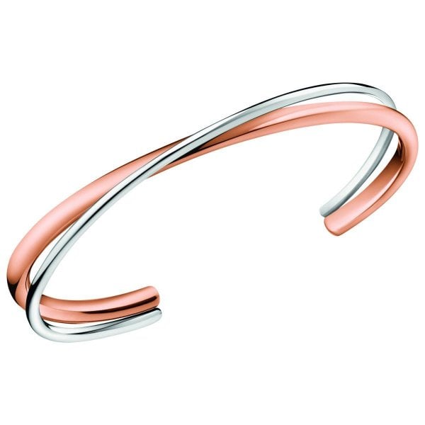 CK Double open Rose Gold Bangle - S