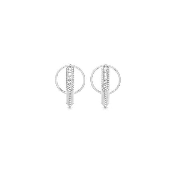 HEXAGON SILVER HOOP