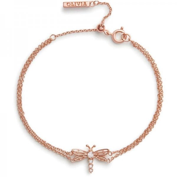 Dancing Dragonfly Chain Bracelet Rose Gold Bracele