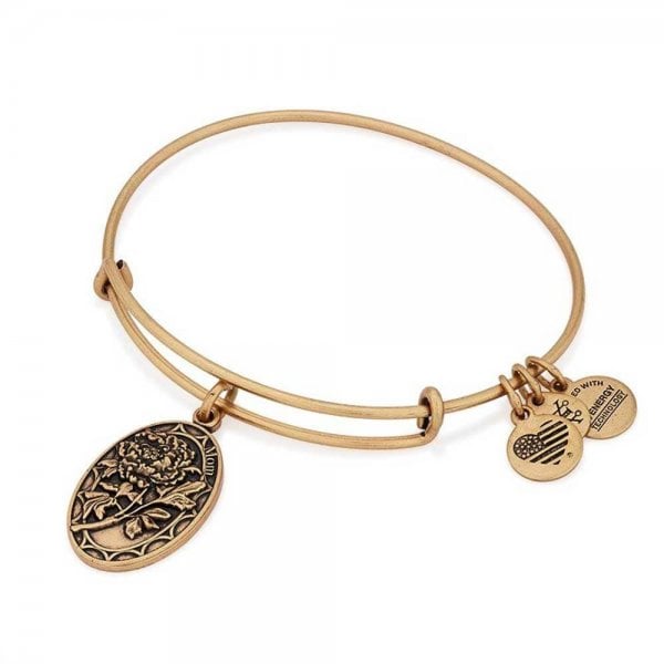 Gold Mom Charm Bangle