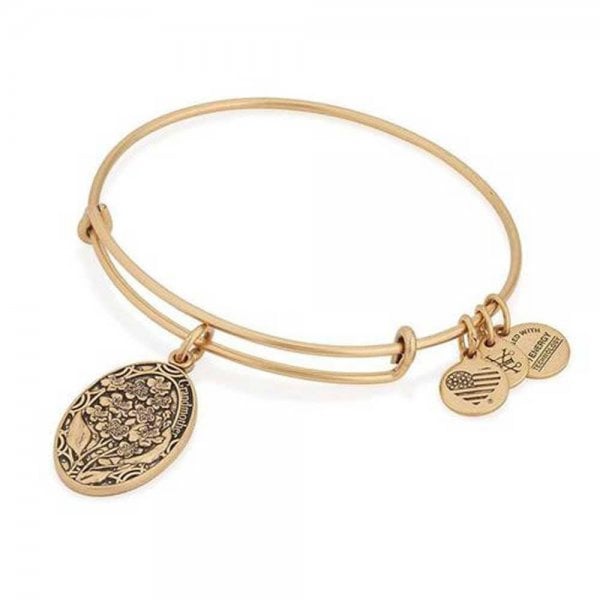 Gold Grandmother Charm Bangle