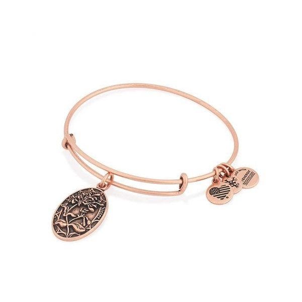 Rose Gold Plated Sister Charm Bangle