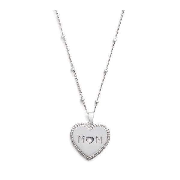 Mother's Day Mom Necklace Silver